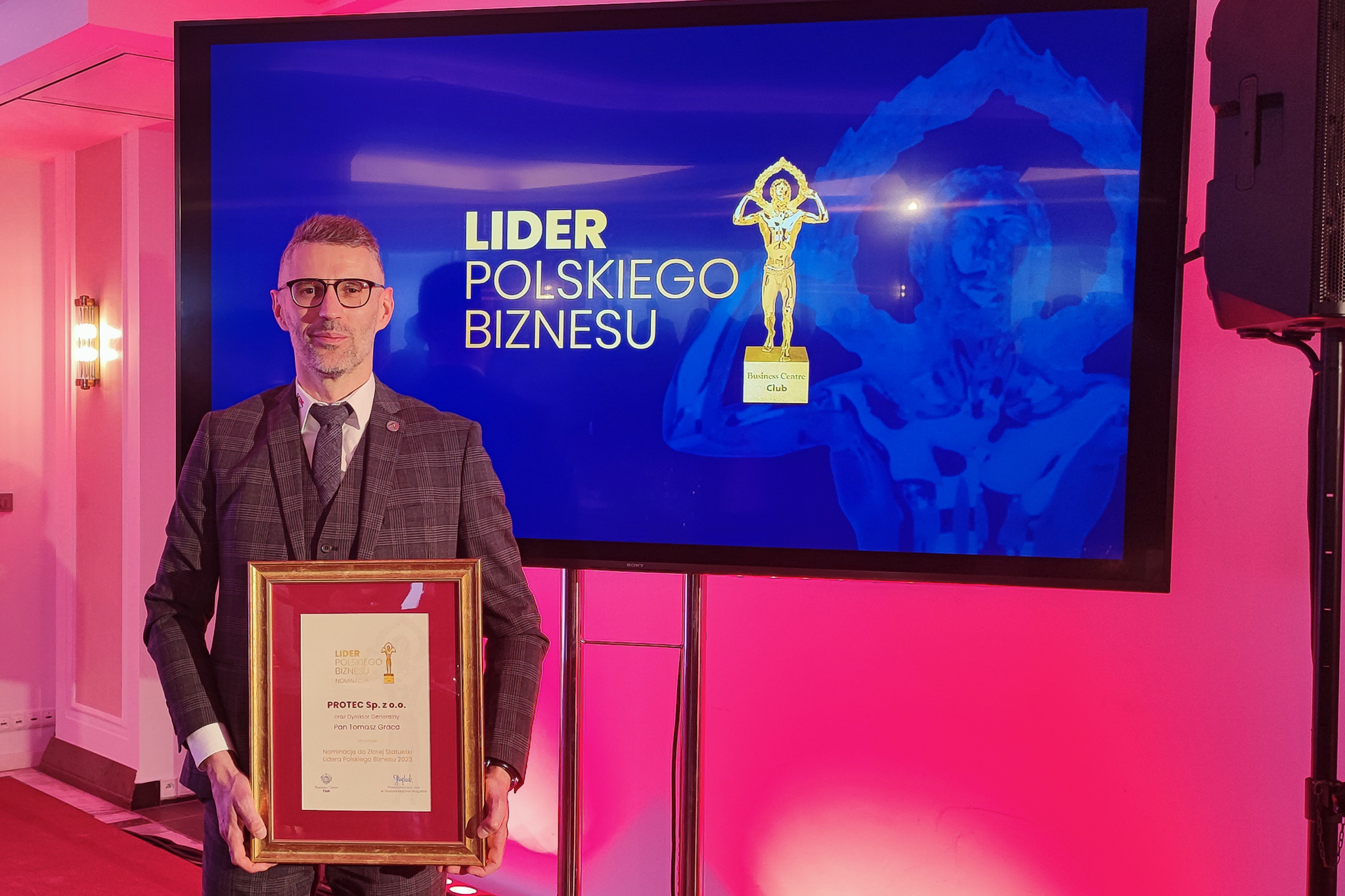 PROTEC Sp. z o.o., oraz Dyrektor Generalny zostali uhonorowani nominacją do Złotej Statuetki Lidera Polskiego Biznesu 2023 1