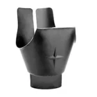 Gutter outlet oval - half round gutter zinc patina black